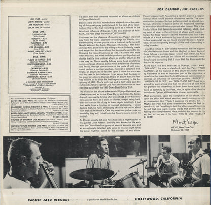 Joe Pass / ジョー・パス / For Django (ST-85)