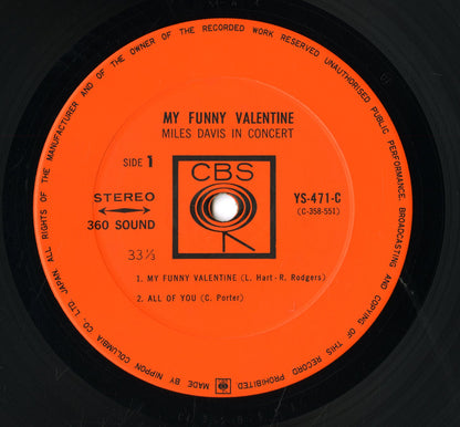 Miles Davis / マイルス・デイヴィス / My Funny Valentine - Miles Davis In Concert (YS-471-C)