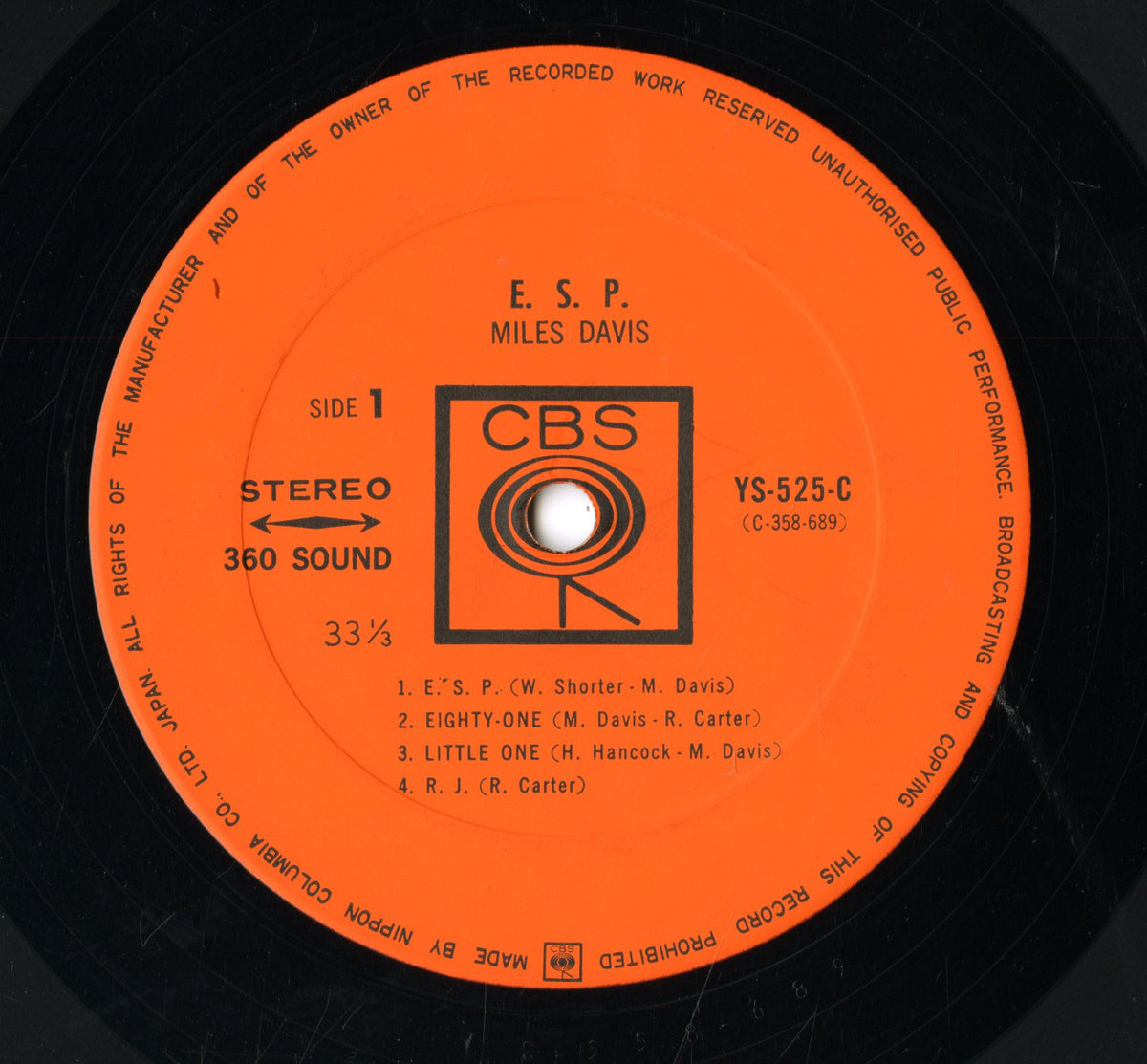 Miles Davis / マイルス・デイヴィス / E.S.P. (YS-525-C)