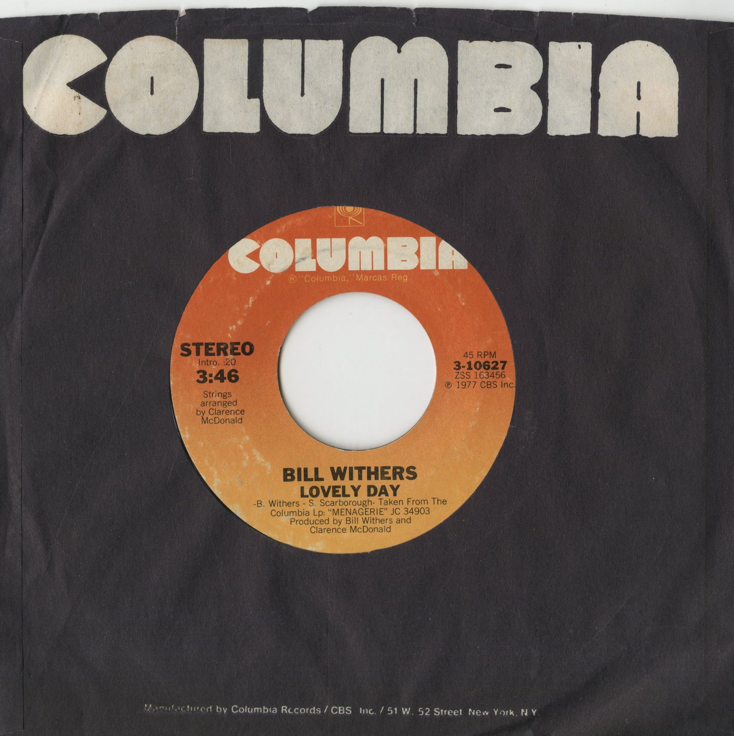 Bill Withers / ビル・ウィザース / Lovely Day -7 (3-10627)