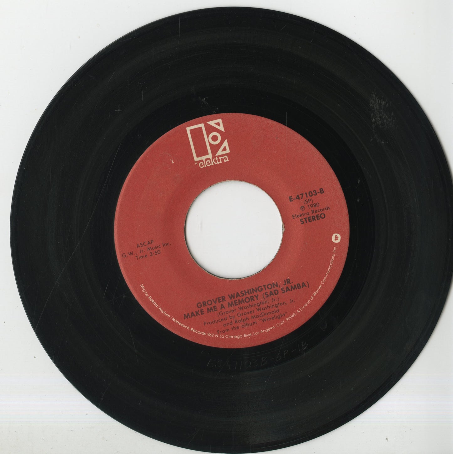 Grover Washington Jr. / グローヴァー・ワシントン・ジュニア / Just The Two Of Us / Make Me A Memory -7 (E-47103)