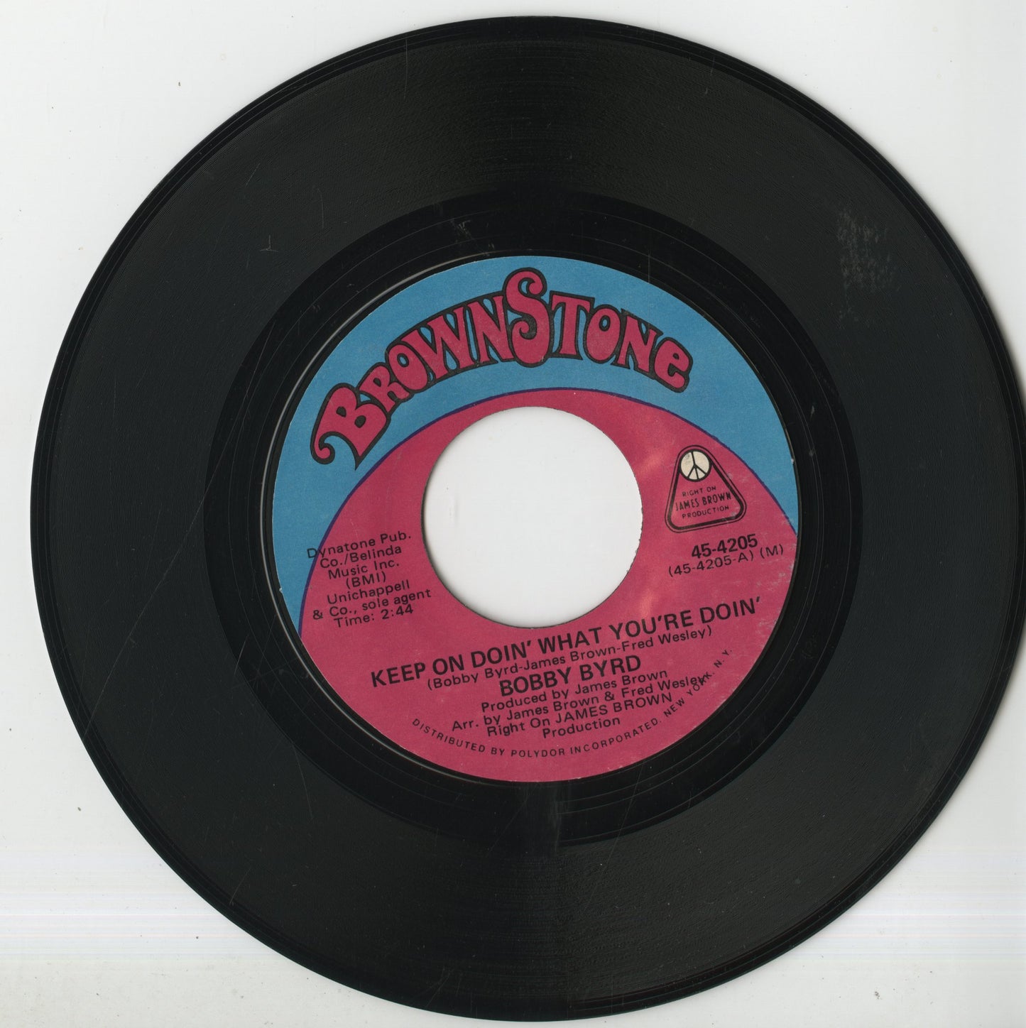 Bobby Byrd - Keep On Doin' What You're Doing / Let Me Know (45-4205) 1972 US Brownstone｜中古7inch