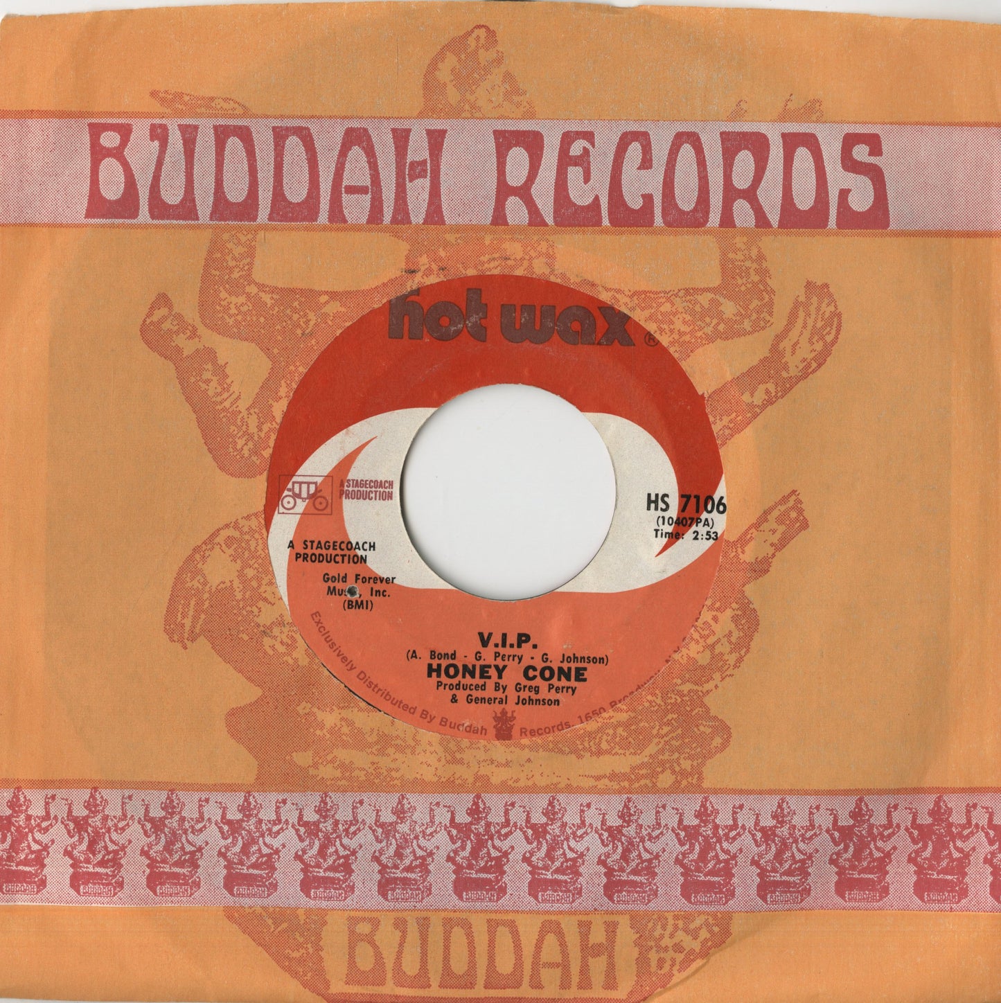 Honey Cone - Stick Up / V.I.P. (HS 7106) 1971 US Hot Wax｜中古7inch