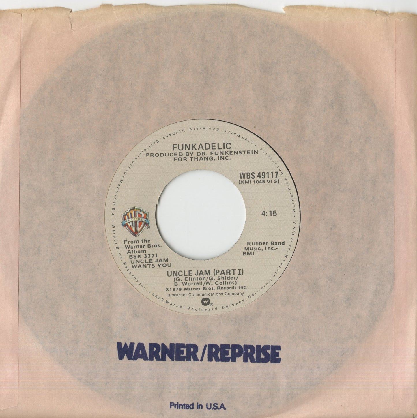Funkadelic / ファンカデリック / Uncle Jam (part1&2) -7 (WBS49117)