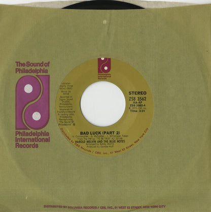 Harold Melvin & The Blue Notes / ハロルド・メルヴィン＆ブルーノーツ / Bad Luck -7 (ZS8 3562)