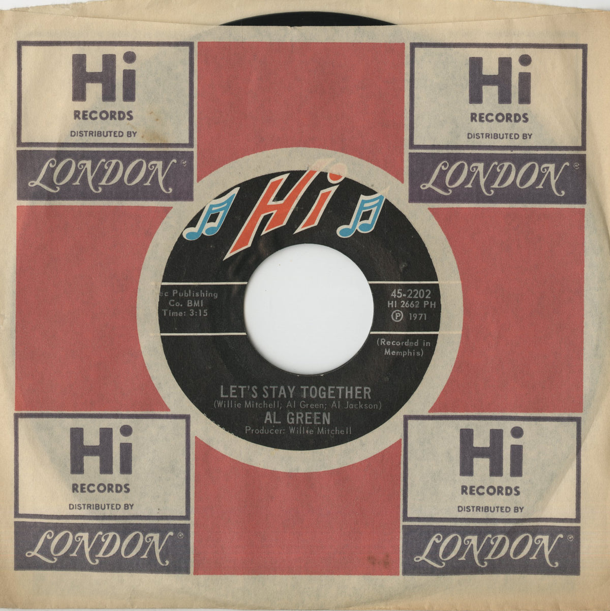 Al Green / アル・グリーン / Let's Stay Together / Tomorrow's Dream -7 (45-2202)
