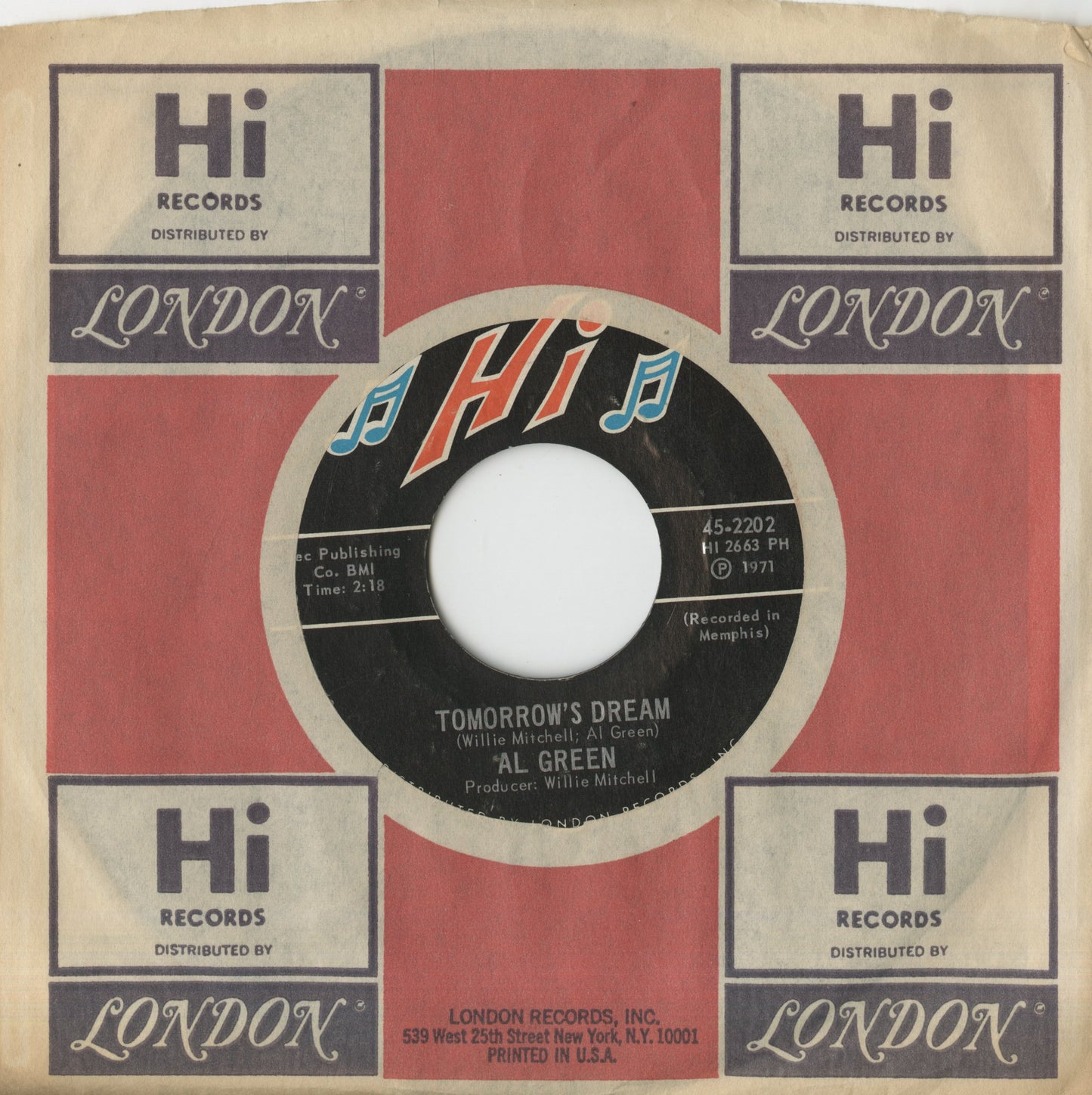 Al Green / アル・グリーン / Let's Stay Together / Tomorrow's Dream -7 (45-2202)