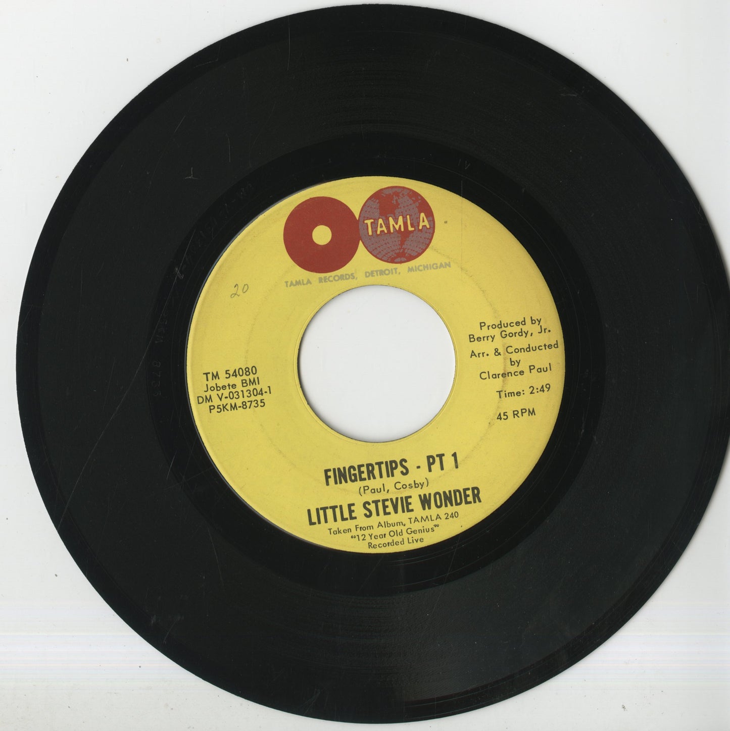 Stevie Wonder - Fingertips (part1&2) (T 54080) 1963 US Tamla｜中古7" スティーヴィ・ワンダー