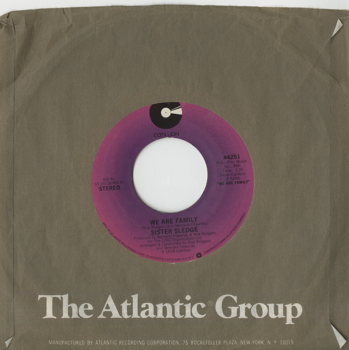 Sister Sledge / シスター・スレッジ / We Are Family / Easier To Love -7 (44251)