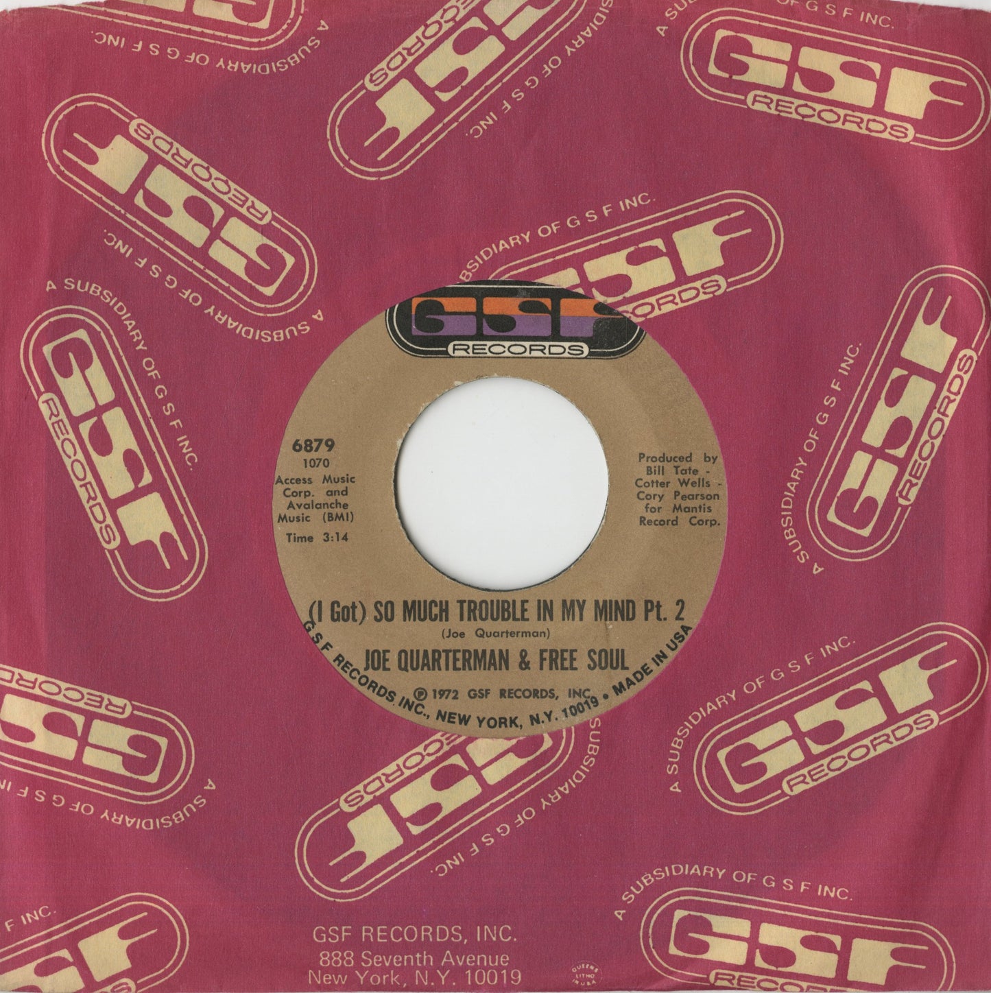 Joe Quarterman and Free Soul / ジョー・クォーターマン＆フリー・ソウル / (I Got) So Much Trouble In My Mind (part1&2) -7 (6879)
