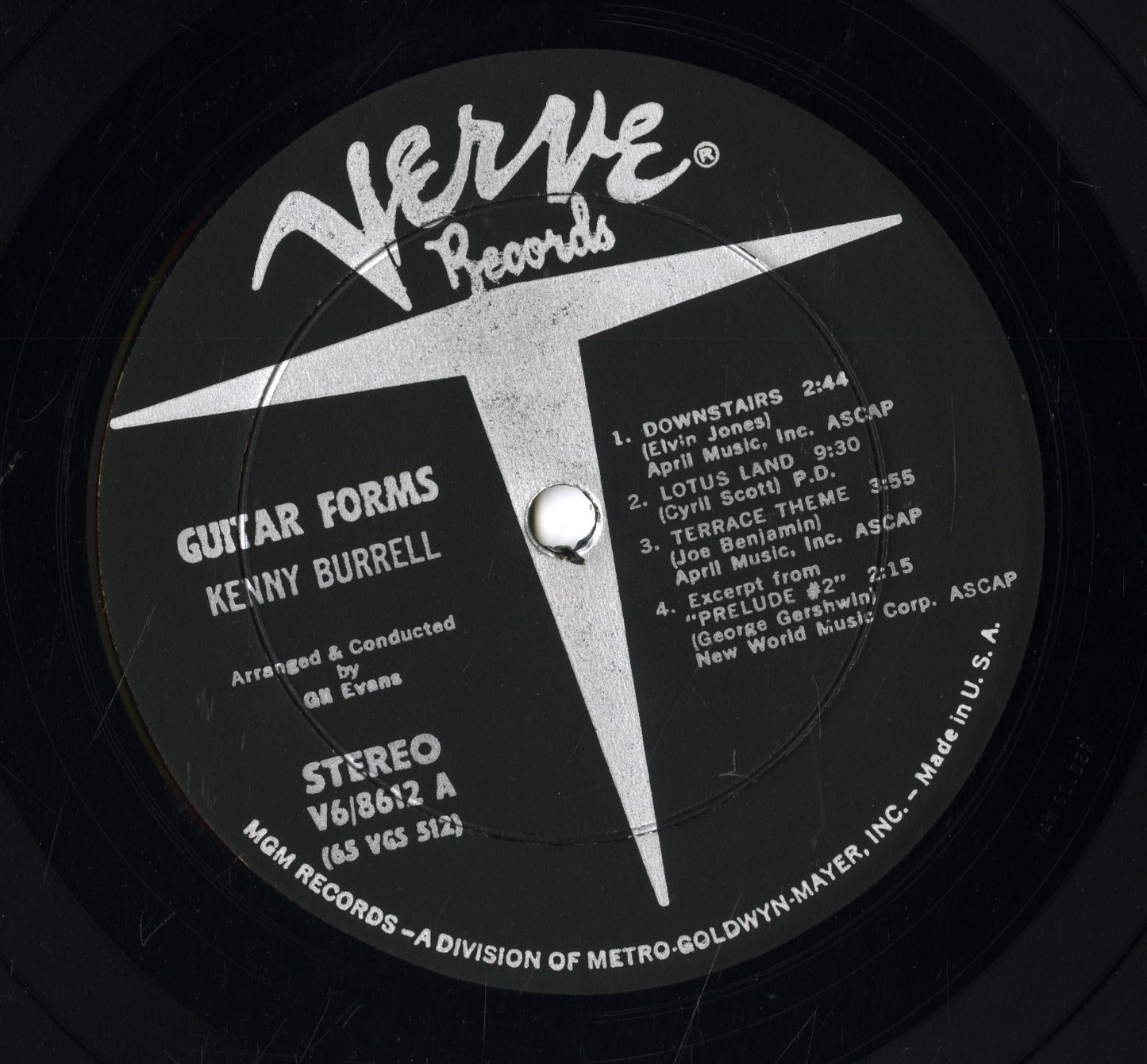 Kenny Burrell - Guitar Forms (V6-8612) 1965 US Verve / MGM Records｜中古LP