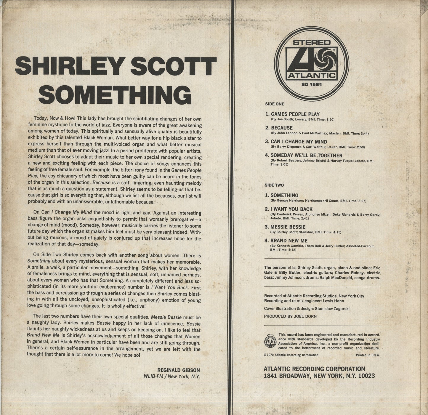 Shirley Scott / シャーリー・スコット / Something (SD 1561)