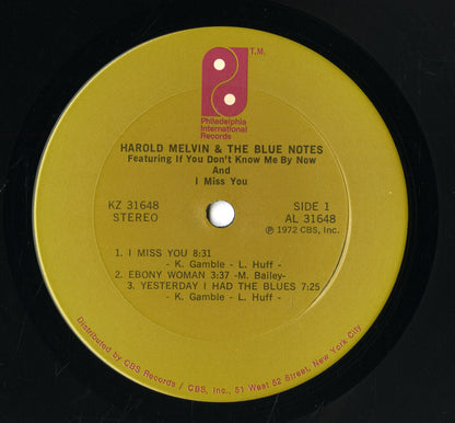 Harold Melvin & The Blue Notes / ハロルド・メルヴィン・アンド・ザ・ブルーノーツ / I Miss You (KZ 31648)