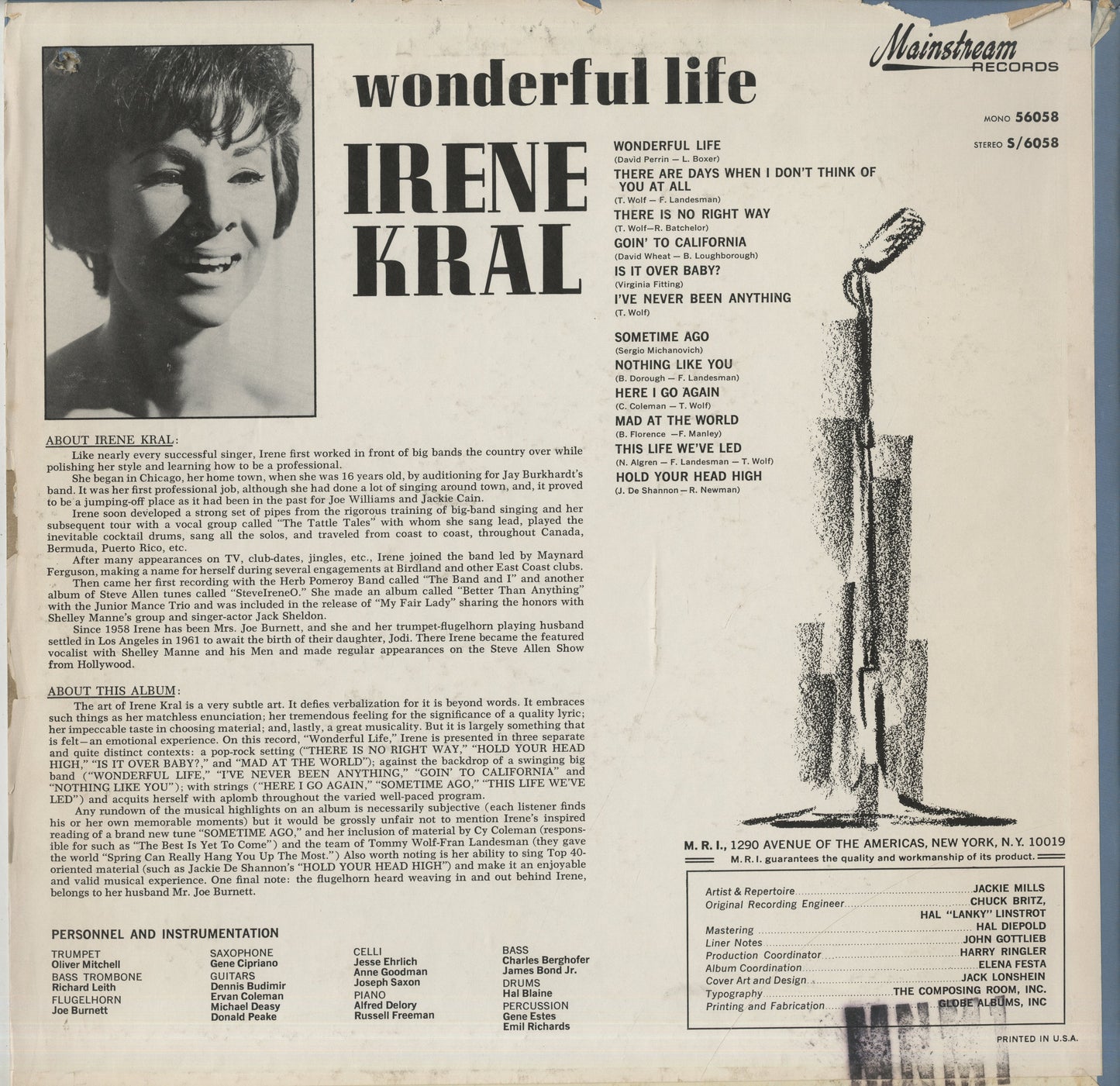Irene Kral / アイリーン・クラル / Wonderful Life (56058)