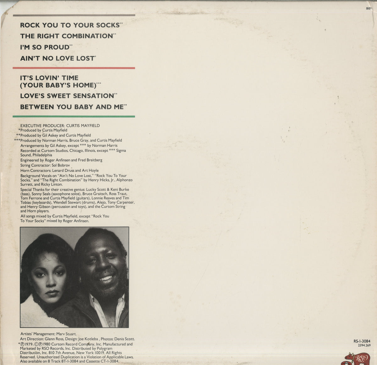 Linda Clifford & Curtis Mayfield / リンダ・クリフォード　カーティス・メイフィールド / The Right Combination (RS-1-3084)