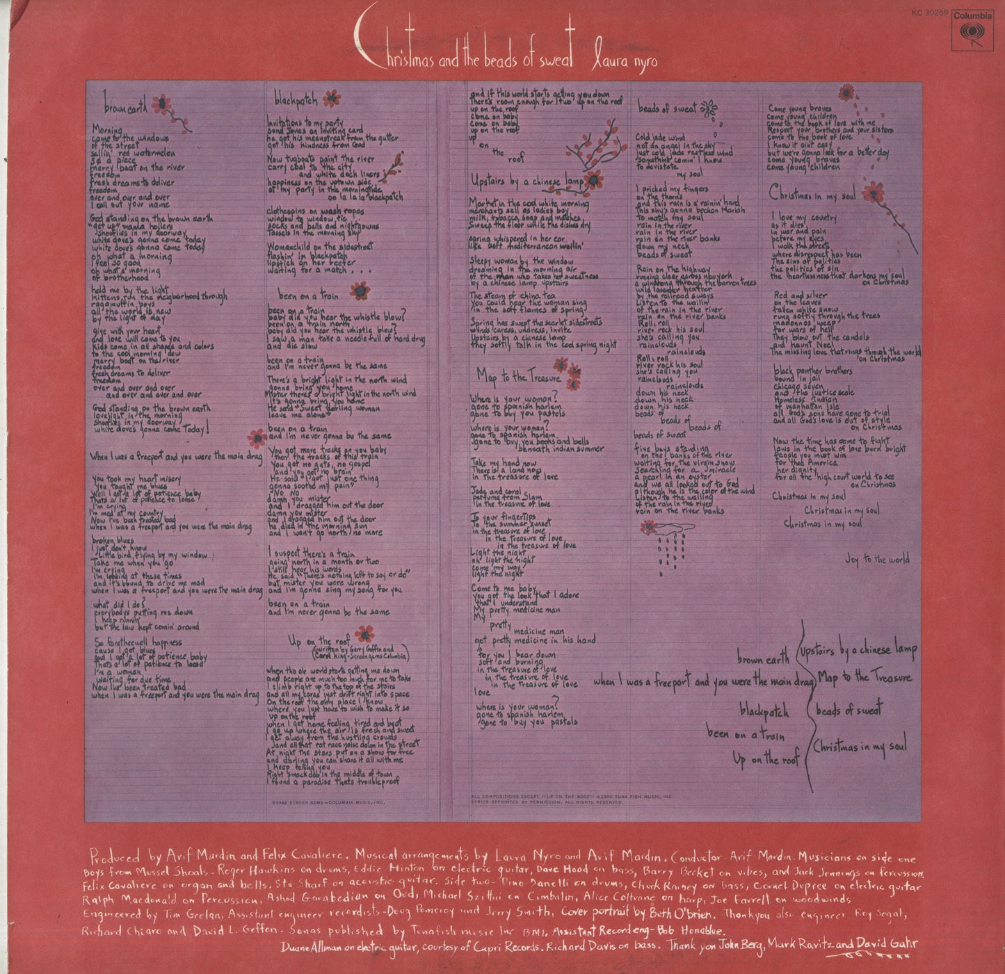 Laura Nyro - Christmas And The Beads Of Sweat (KC 30259) LP 1970 US Columbia｜中古LP