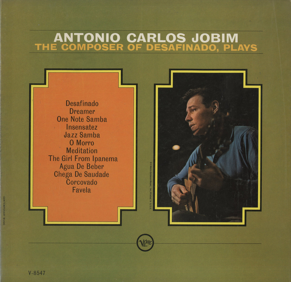 Antonio Carlos Jobim / アントニオ・カルロス・ジョビン / The Composer Of Desafinado, Plays (V-8547)