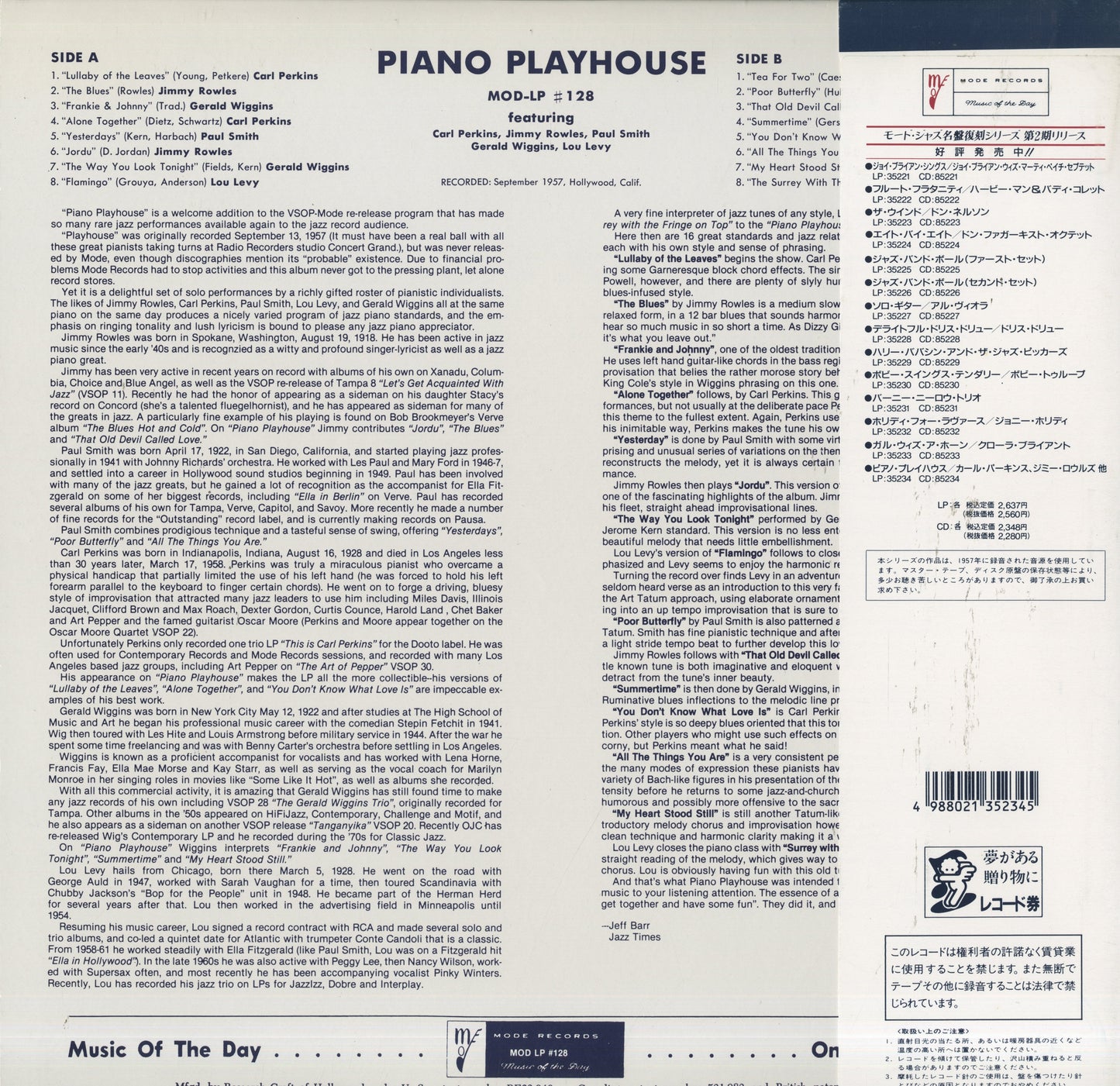 V.A. / Piano Playhouse (MOD-LP 128)