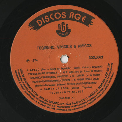 Toquinho & Vinicius / トッキーニョ　ヴィニシウス / Toquinho, Vinicius & Amigos (303.0021)