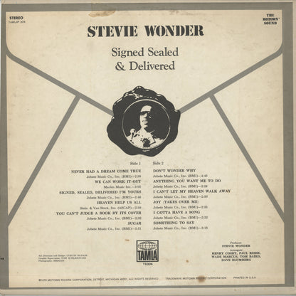 Stevie Wonder / スティーヴィー・ワンダー / Signed Sealed & Delivered (T 304)