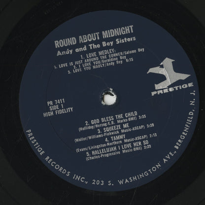 Andy And The Bey Sisters / アンディ・アンド・ザ・ベイ・シスターズ / 'Round Midnight (PR 7411)