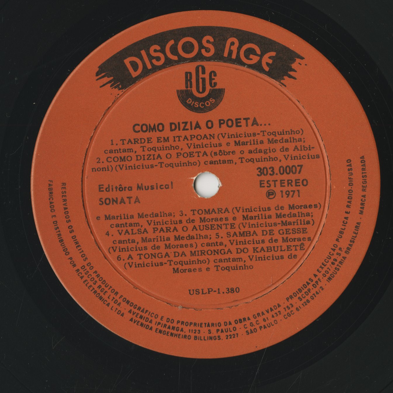 Vinicius / Marilia Medalha / Toquinho /  / Como Dizia O Poeta (303.0007)