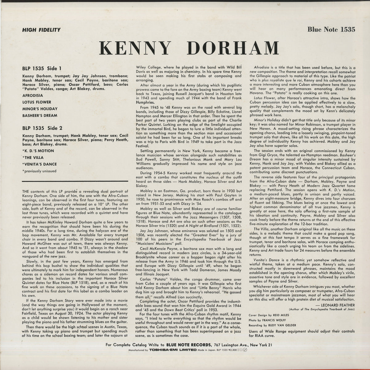 Kenny Dorham / ケニー・ドーハム / Afro Cuban (BLP 1535)