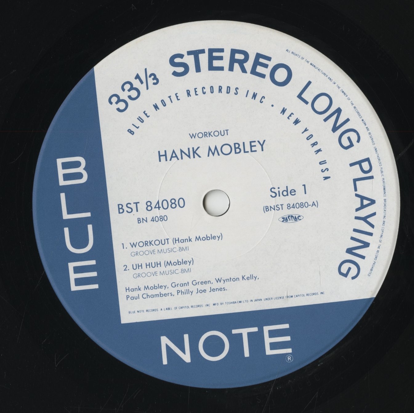 Hank Mobley / ハンク・モブレー / Workout (BN 4080)