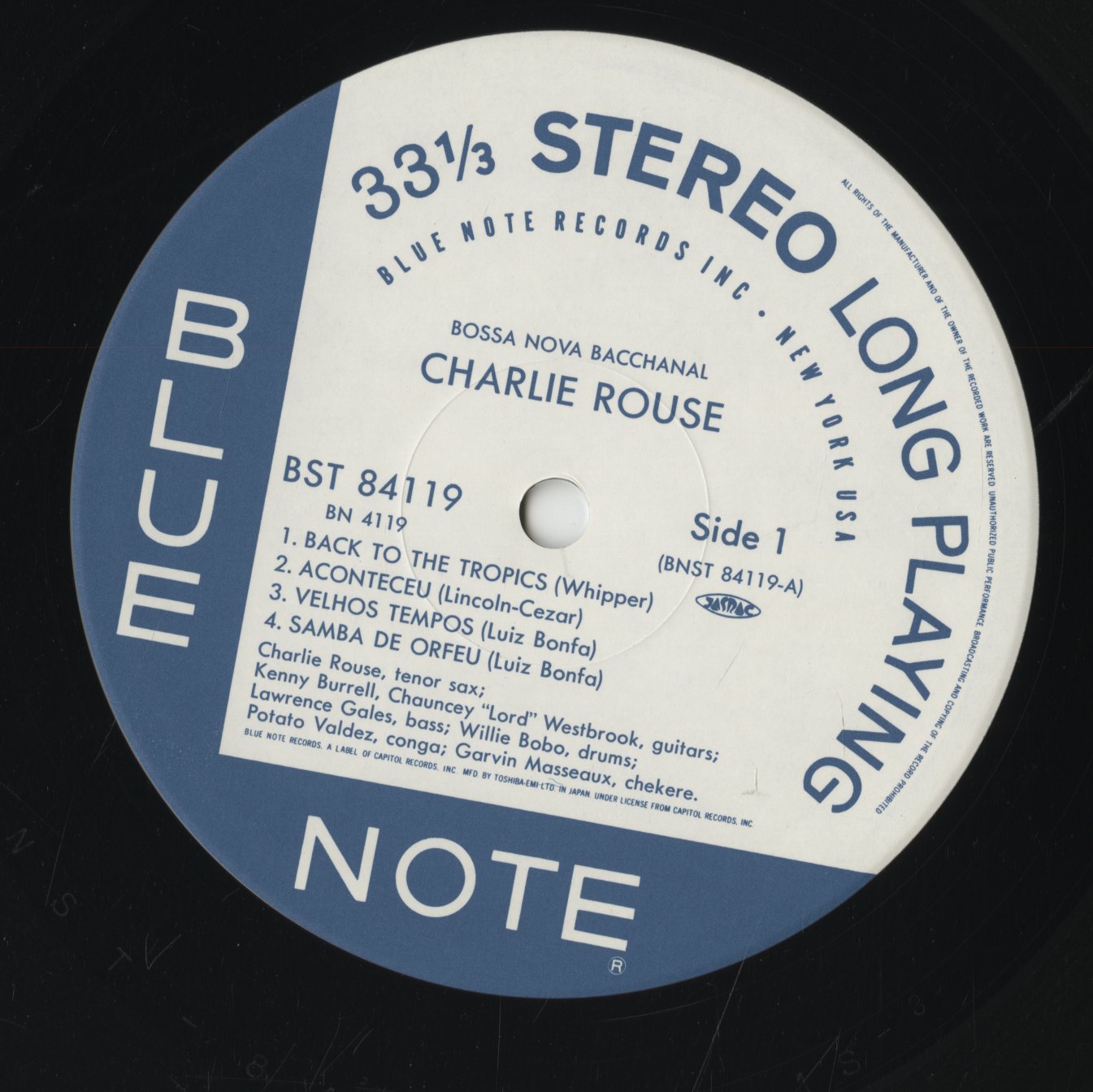 Charlie Rouse / チャーリー・ロウズ / Bossa Nova Bacchanal (BN 4119)