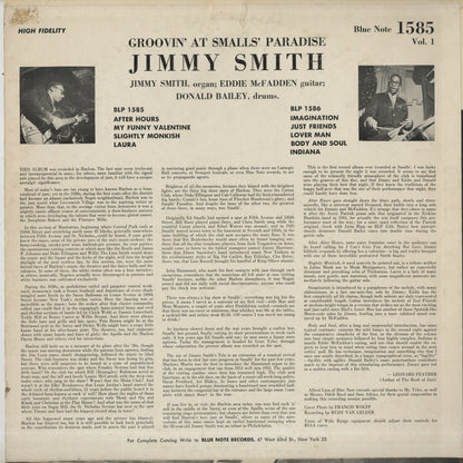 Jimmy Smith / ジミー・スミス / Groovin' At Smalls' Paradise Volume 1 (BLP 1585)