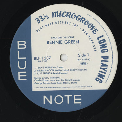 Bennie Green / ベニー・グリーン / Back On The Scene(BN 1587)