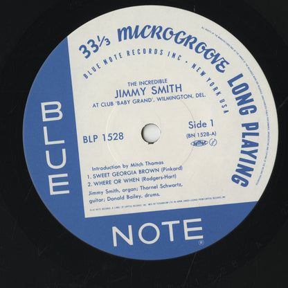 Jimmy Smith - At Club Baby Grand Wilmington Delaware (BN 1528) LP 1983 JPN Blue Note｜中古LP