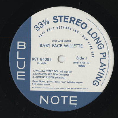 Baby Face Willette - Stop and Listen (BN 4084) LP 1990 JPN Blue Note｜中古LP label