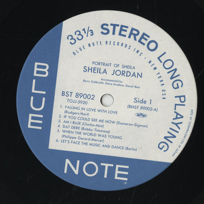 Sheila Jordan - Portrait Of Sheila (TOJJ-5920) LP 1994 JPN Blue Note｜中古LP