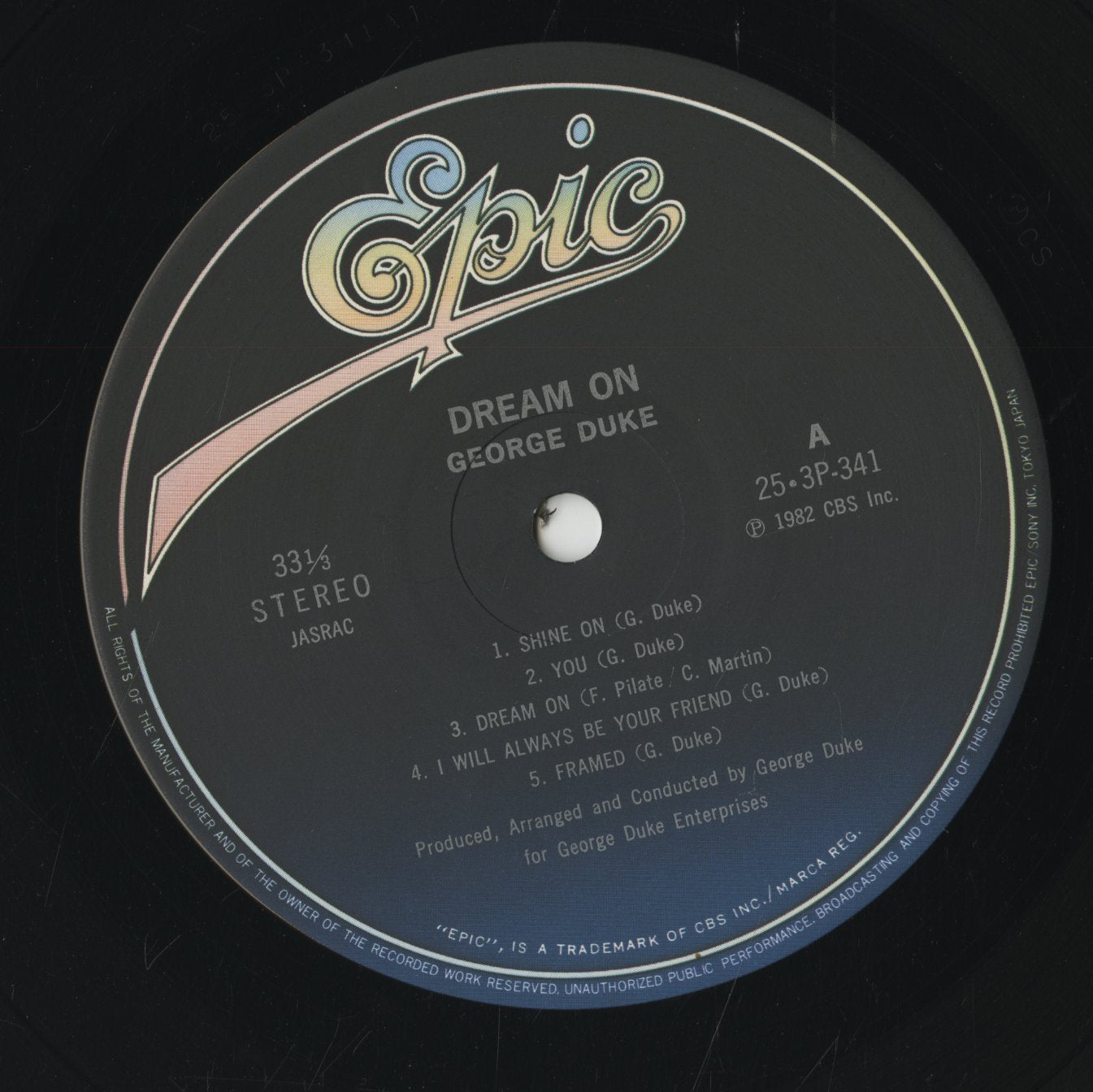 George Duke - Dream On (25·3P-341) LP 1982 JPN Epic｜中古LP