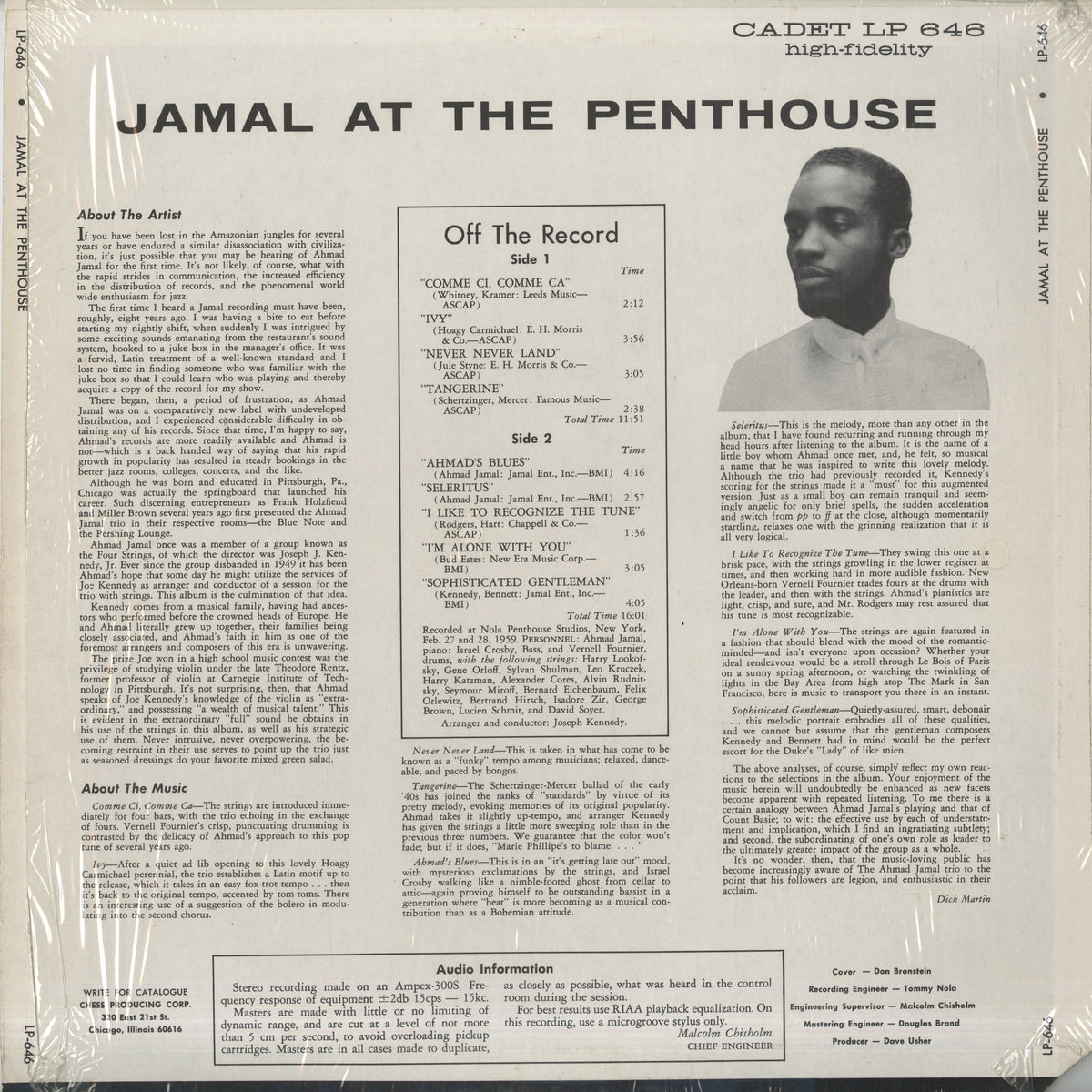 Ahmad Jamal / アーマッド・ジャマル / Jamal At The Penthouse (LPS-646)