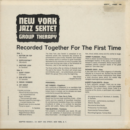 New York Jazz Sextet – New York Jazz Sextet (SLP 526) LP 1965 US Scepter | 中古LP