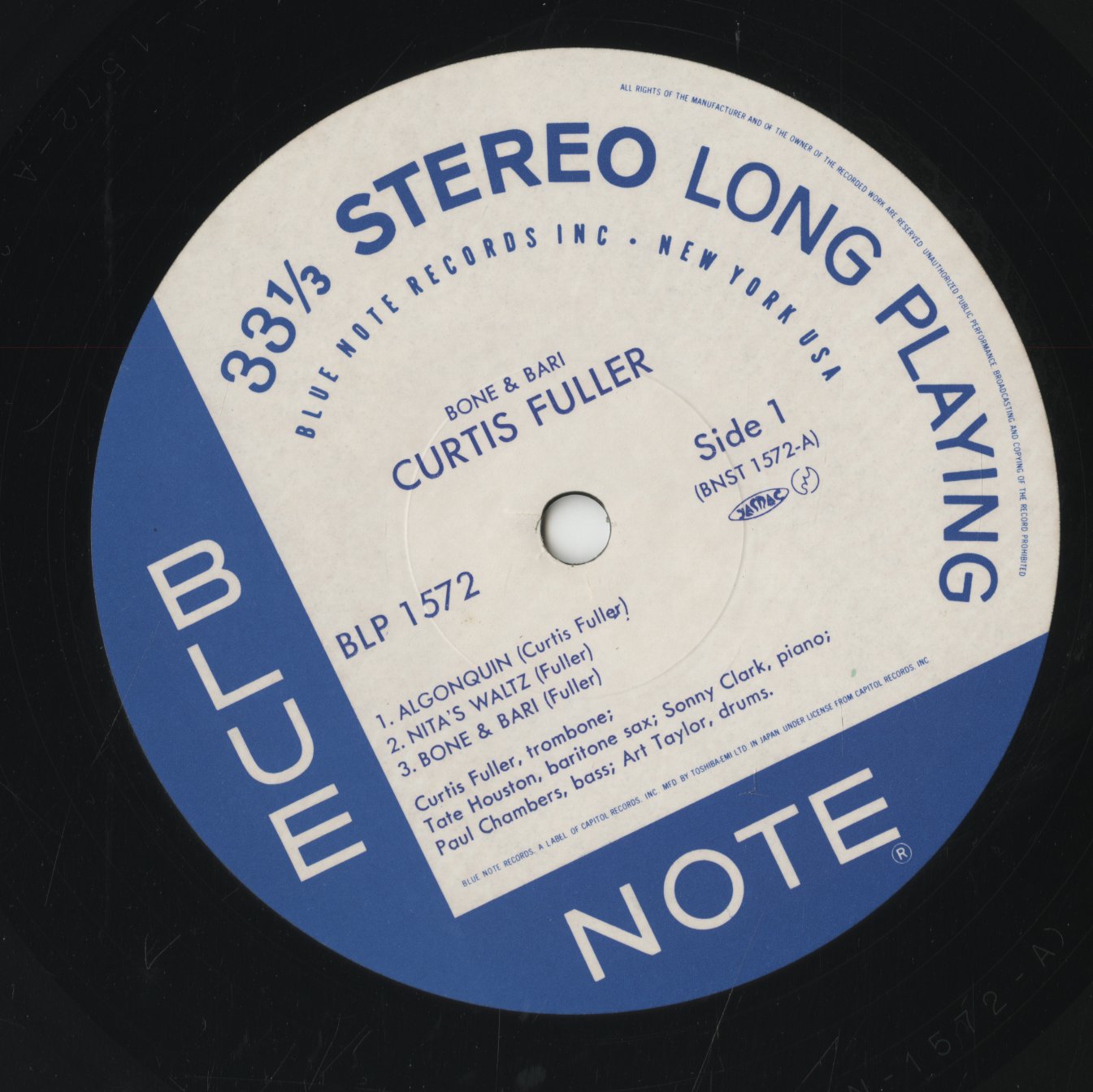 Curtis Fuller / カーティス・フラー / Bone & Bari (BLP 1572)