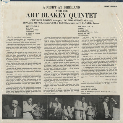 Art Blakey / アート・ブレイキー / A Night At Birdland Volume 1 (BLP 1521)