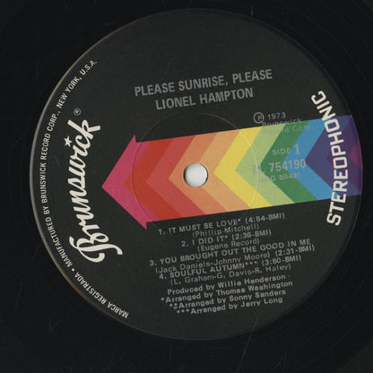 Lionel Hampton / ライオネル・ハンプトン / Please Sunrise (BL 754190)