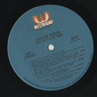 Houston Person / ヒューストン・パースン / Get Out'a My Way! (W-213)