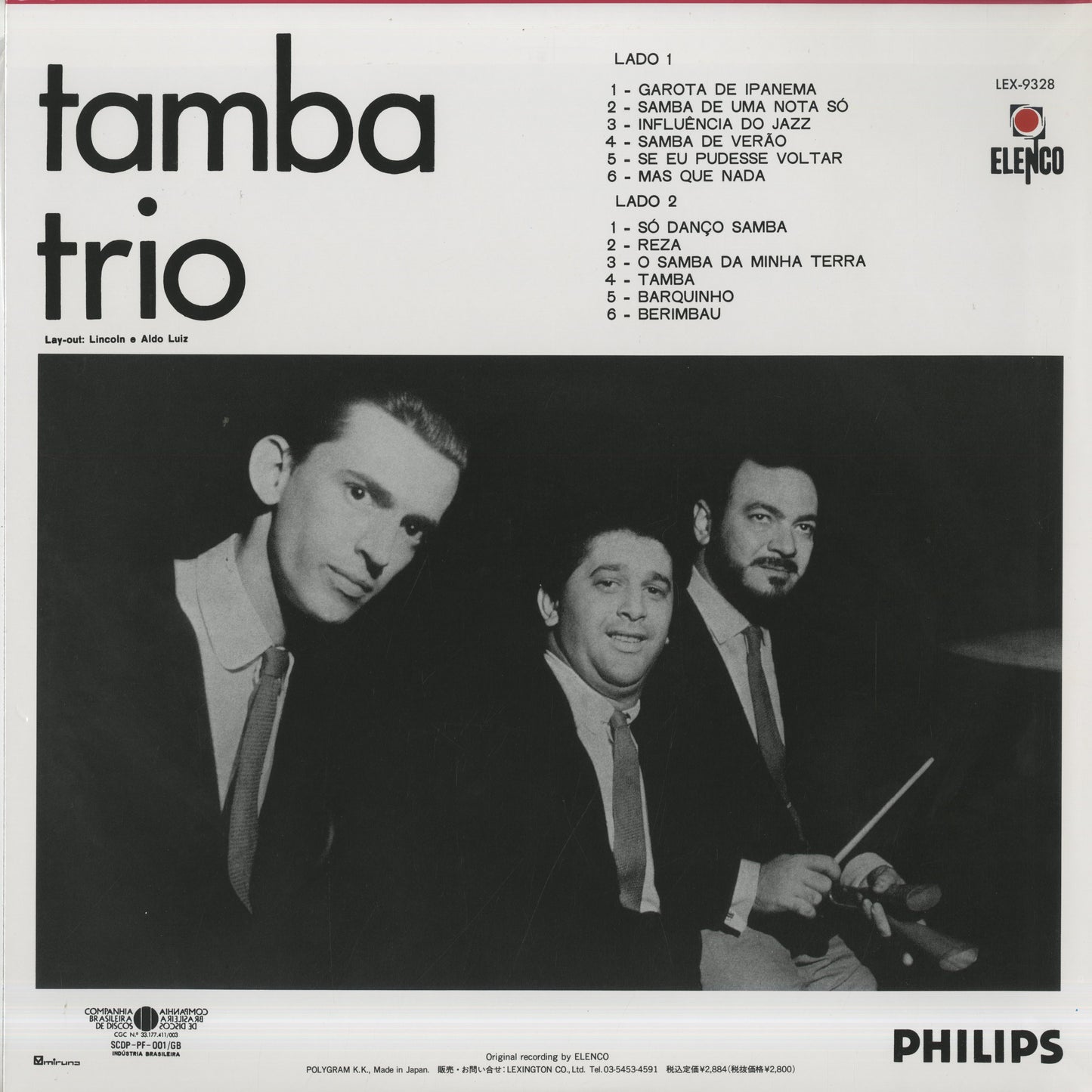 Tamba Trio / タンバ・トリオ / Serie Autografo De Sucessos (LEX-9328)