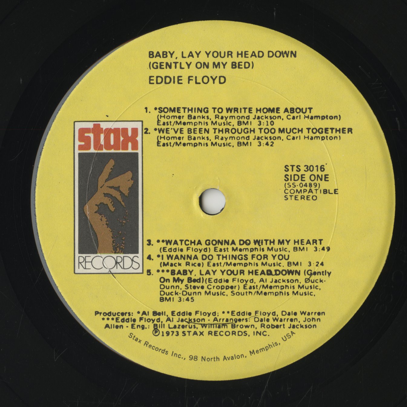 Eddie Floyd / エディ・フロイド / Baby Lay Your Head Down (Gently On My Bed) (STS-3016)