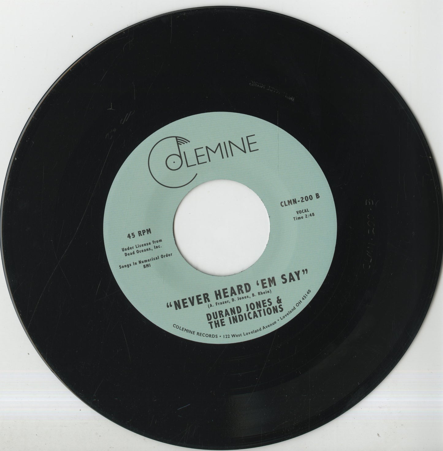 Durand Jones & The Indications – Power To The People, Never Heard 'Em Say" -7 (CLMN-200) US | 新品7inch