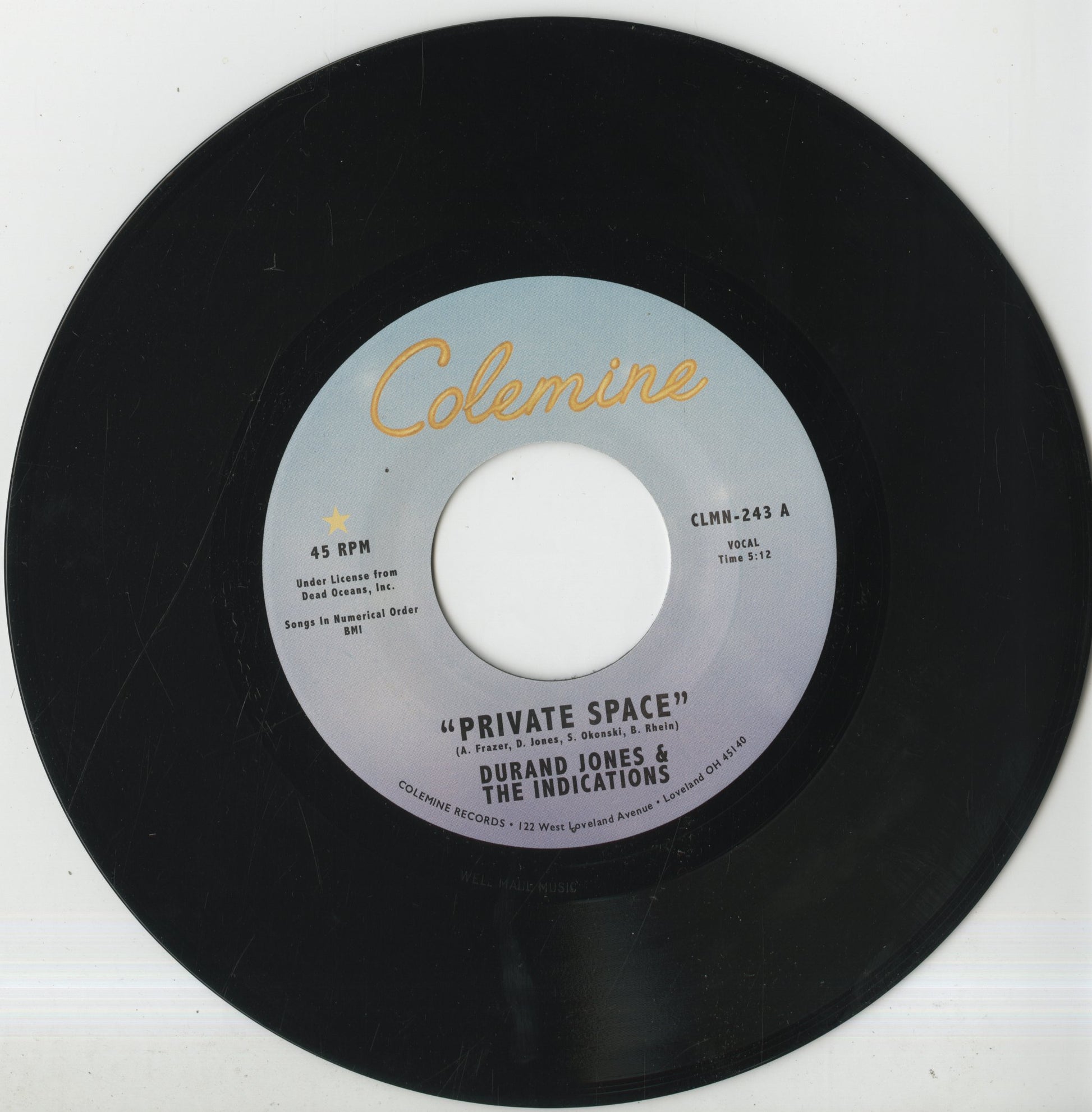 Durand Jones & The Indications / Private Space / Sea Of Love -7 (CLMN-243)