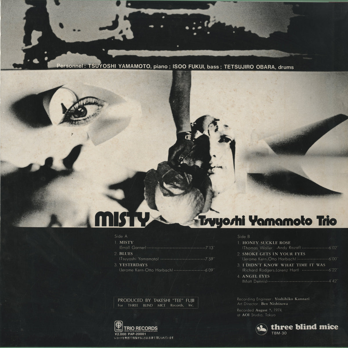 Tsuyoshi Yamamoto / 山本剛トリオ / Misty (PAP-20001)