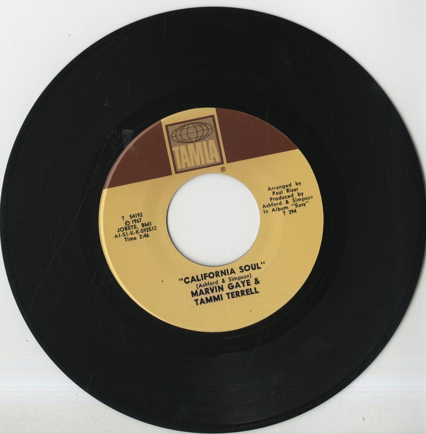 Marvin Gaye & Tammi Terrell / マーヴィン・ゲイ　タミー・テレル / Onion Song / California Soul -7 (T 54192)