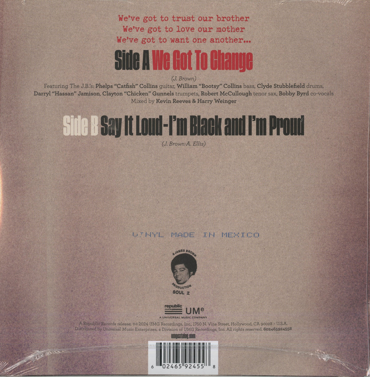 James Brown / ジェイムズ・ブラウン / We Got To Change -7 (602465924558)