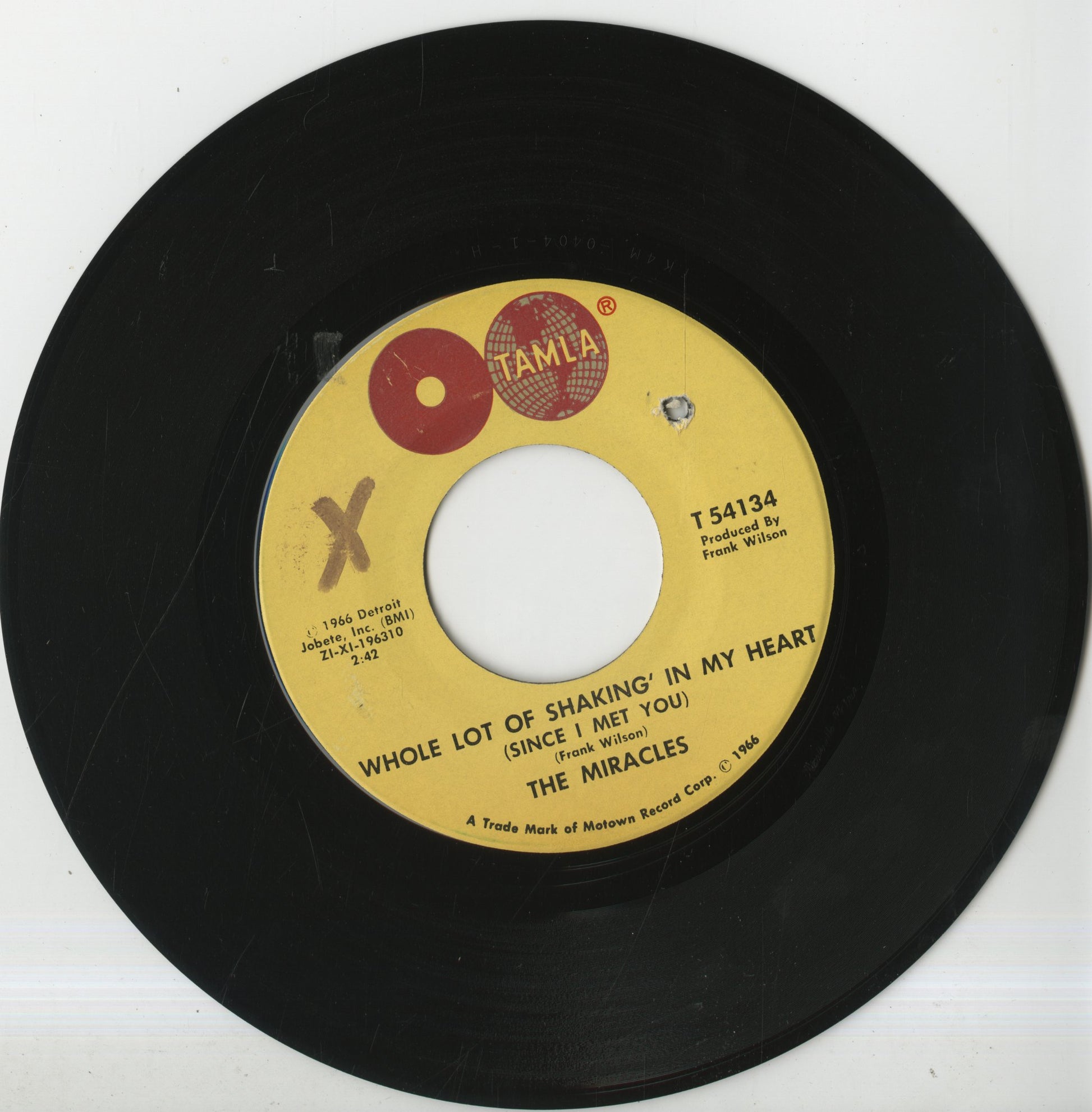 The Miracles - Whole Lot Of Shakin' In My Heart (Since I Met You) / Oh Be My Love (T 54134) 1966 US Tamla｜中古7inch
