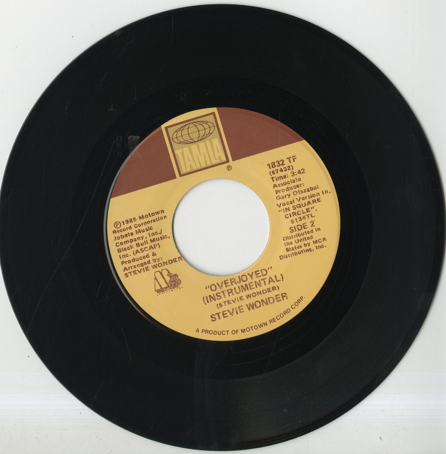 Stevie Wonder - Overjoyed (1832 TF) 1985/1986 US｜中古7"
